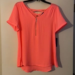 Peach Blouse with cross design on the back